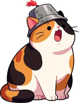 Biscuit, a cat in a pot helmet